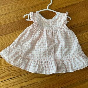 Janie and Jack Pink Seersucker Baby Dress